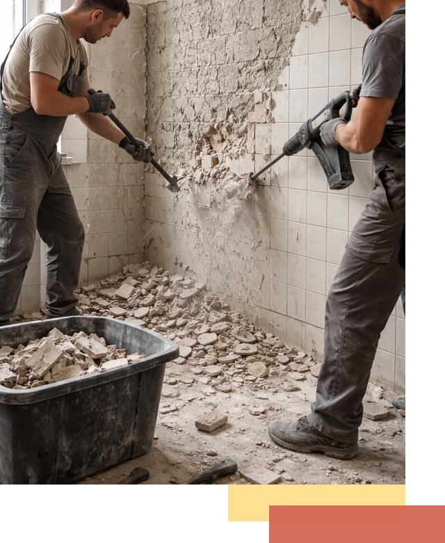 Демонтаж плитки со стен в Костомукше быстро и аккуратно