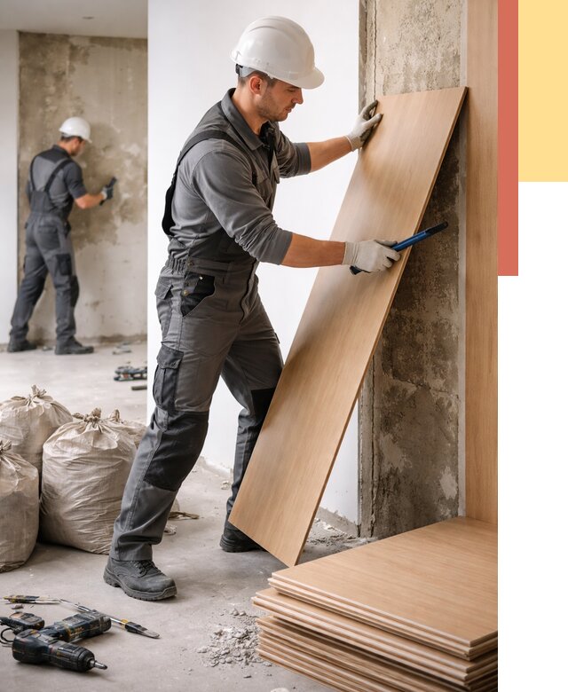 Демонтаж стеновых панелей в Костомукше от 3571 руб. за м² быстро и недорого | ОТДЕЛОЧНИК-Ктм