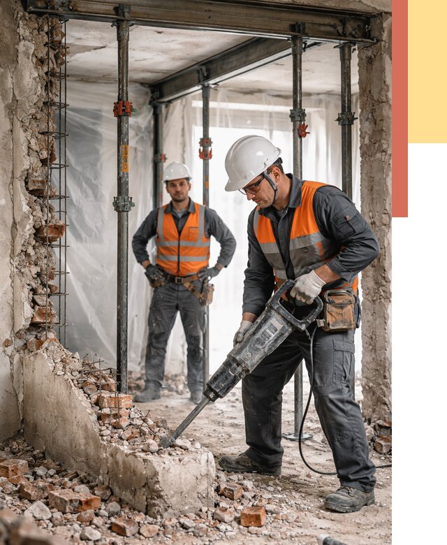 Снос несущих стен в Костомукше от 10457 руб. — демонтаж несущей стены под ключ | ОТДЕЛОЧНИК-Ктм