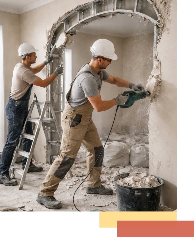 Демонтаж гипсокартонной арки в Костомукше быстро и аккуратно