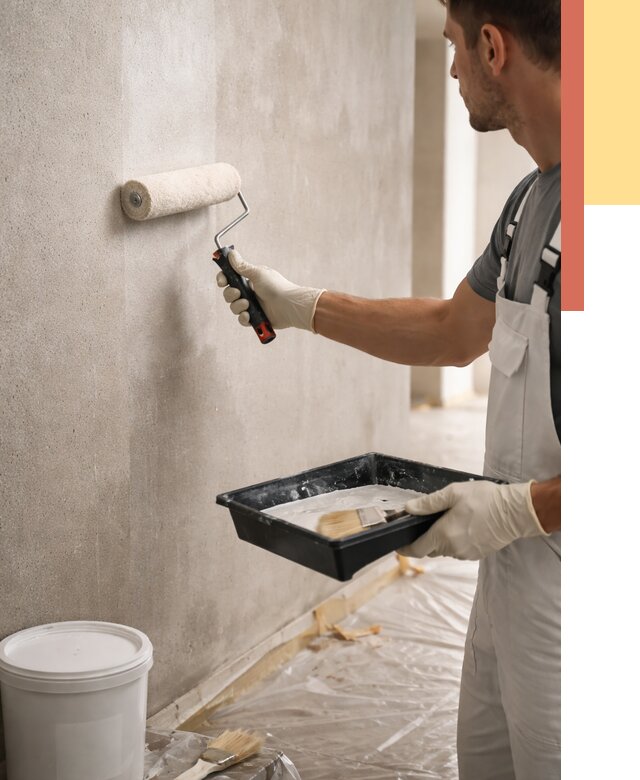 Грунтовка стен в Костомукше от 2244 руб. м2 — быстро, недорого, с материалом | ОТДЕЛОЧНИК-Ктм