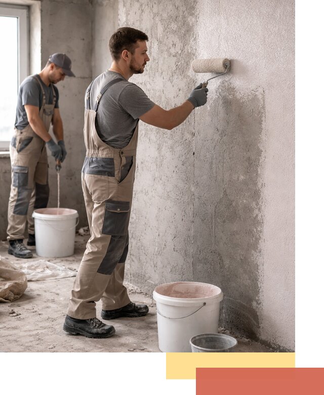 Нанесение бетоноконтакта на стены в Костомукше для последующей отделки