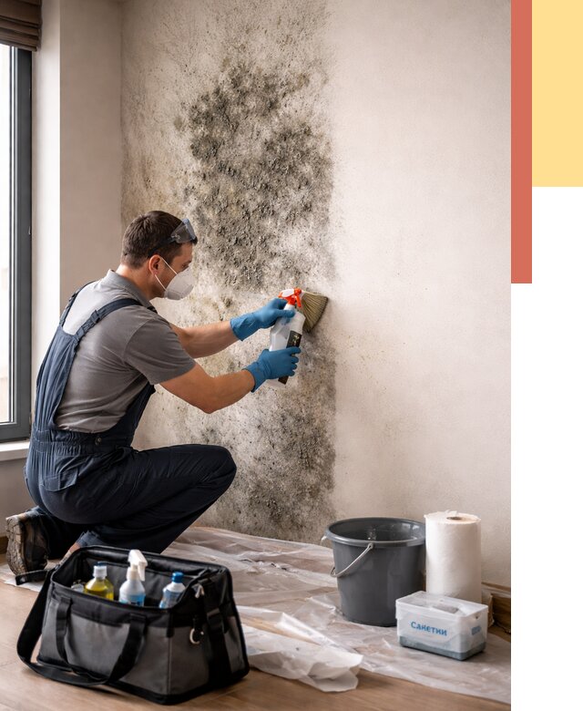 Удаление плесени со стен в Костомукше от 2193 руб. — быстро и недорого | ОТДЕЛОЧНИК-Ктм