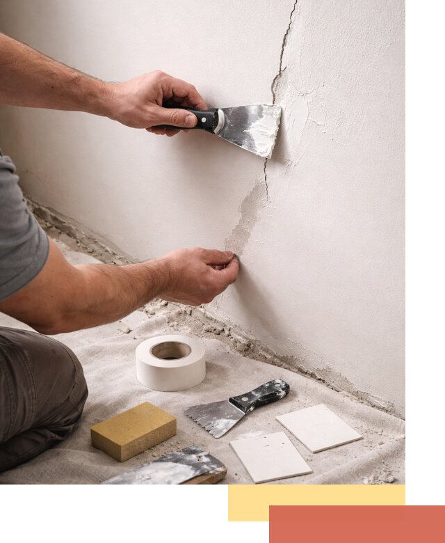 Заделка трещин и сколов в стенах и потолках в Костомукше