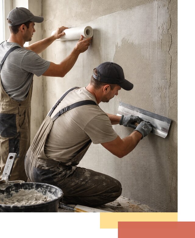 Армирование стен стеклосеткой в Костомукше для прочной отделки