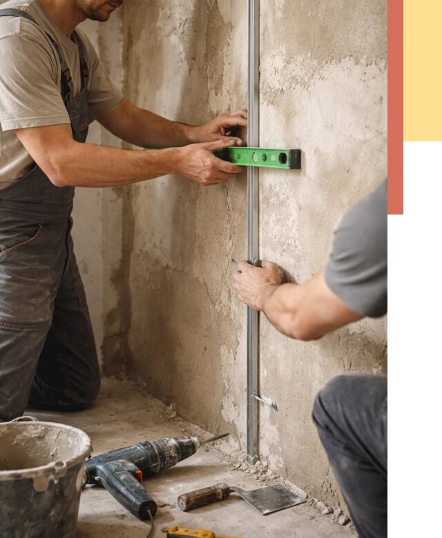 Установка штукатурных маяков в Костомукше от 7141 руб. — быстро и недорого | ОТДЕЛОЧНИК-Ктм