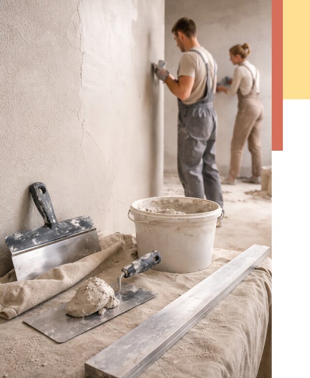 Штукатурка стен гипсовая в Костомукше от 4591 руб/м2 — быстро и недорого | ОТДЕЛОЧНИК-Ктм