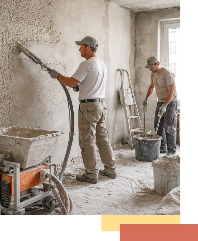 Машинная штукатурка стен в Костомукше — быстро и качественно