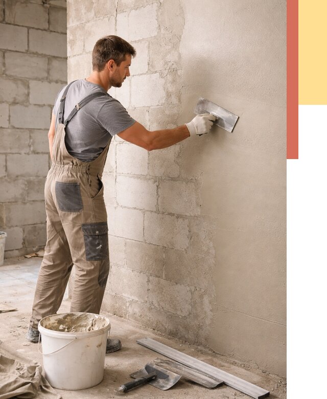 Штукатурка стен из газобетона в Костомукше от 2142 руб./м2 — быстро и недорого | ОТДЕЛОЧНИК-Ктм