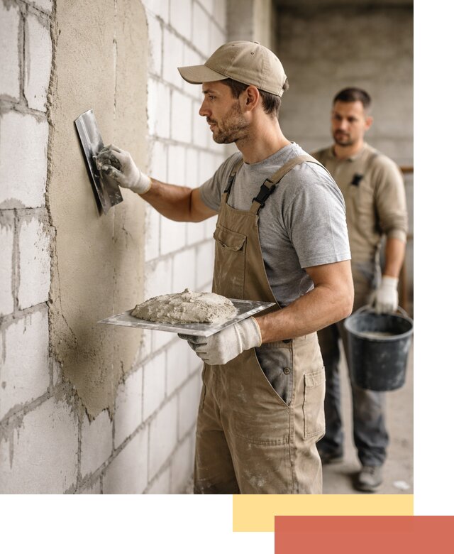 Штукатурка стен из газобетона в Костомукше под ключ