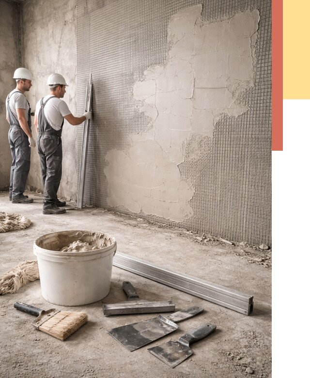 Штукатурка стен по сетке в Костомукше от 5611 руб./м2 — быстро и недорого | ОТДЕЛОЧНИК-Ктм