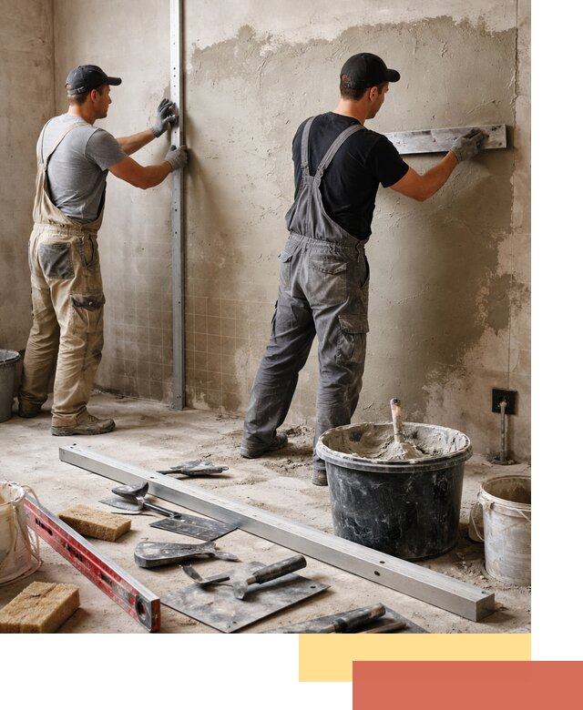 Профессиональная штукатурка стен под плитку в Костомукше