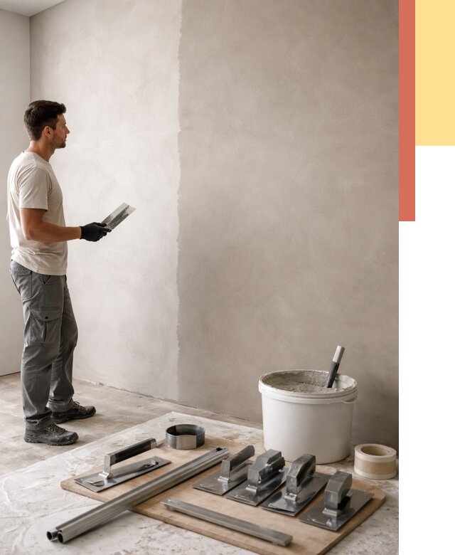 Нанесение микроцемента на стены в Костомукше от 3265 руб./м2 под ключ | ОТДЕЛОЧНИК-Ктм