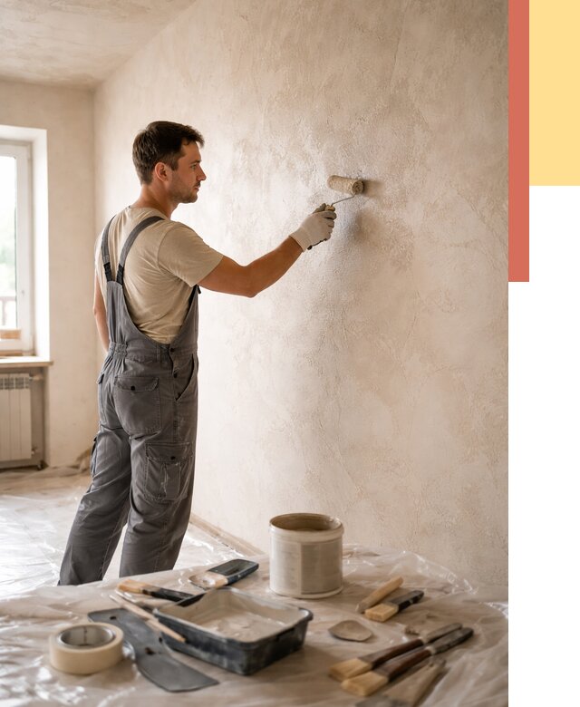 Нанесение лессирующей краски по декоративке в Костомукше от 1785 руб. | ОТДЕЛОЧНИК-Ктм