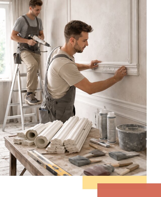 Монтаж лепнины на стены в Костомукше профессионально и качественно