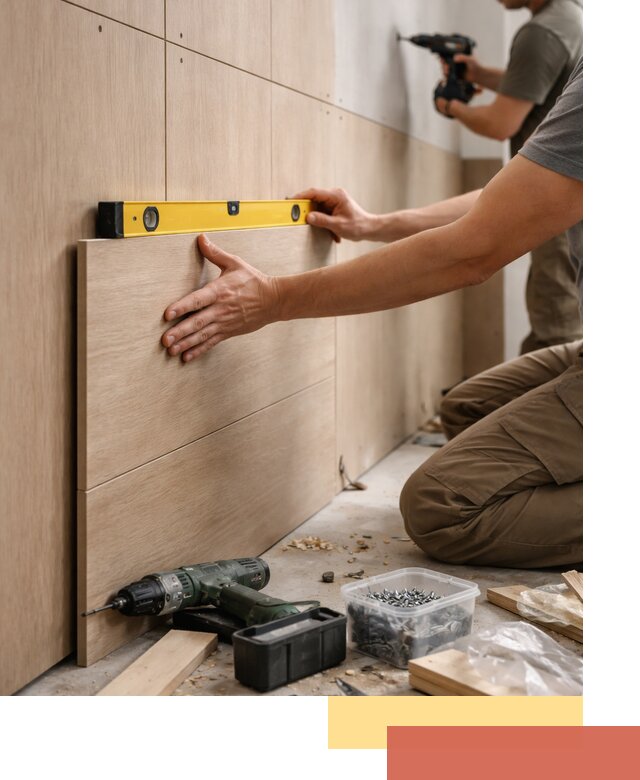 Профессиональный монтаж МДФ панелей на стены в Костомукше