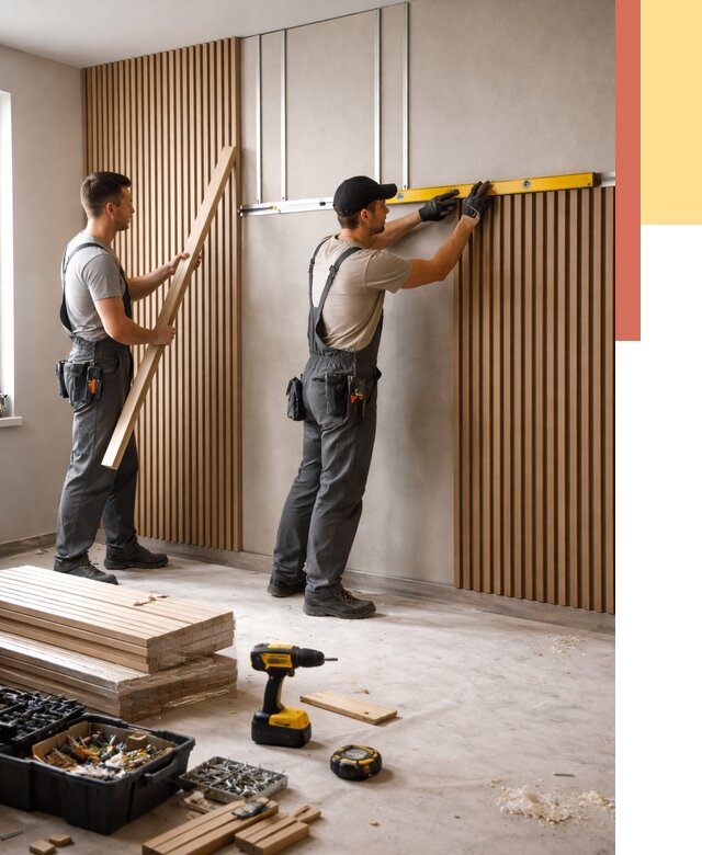 Монтаж реечных панелей на стены в Костомукше от 1224 руб. — быстро и недорого | ОТДЕЛОЧНИК-Ктм