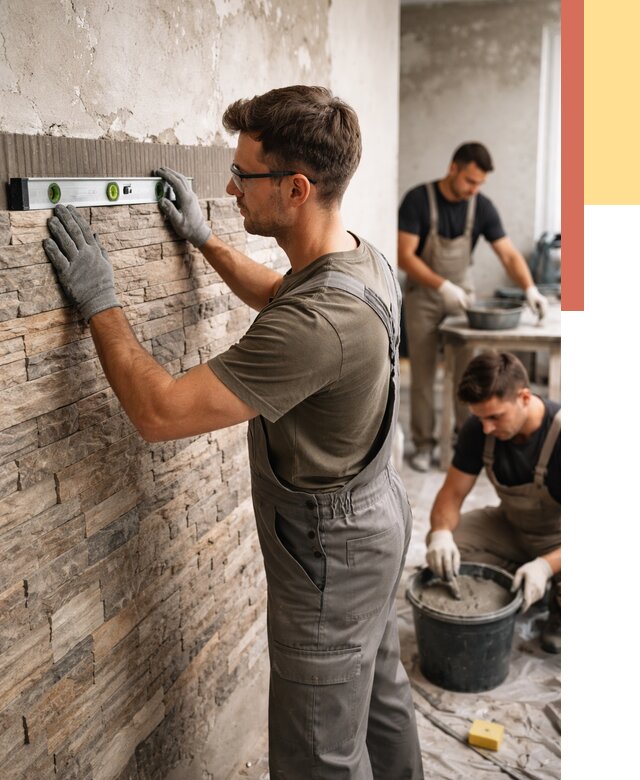 Монтаж искусственного камня в Костомукше от 4591 руб. под ключ | ОТДЕЛОЧНИК-Ктм