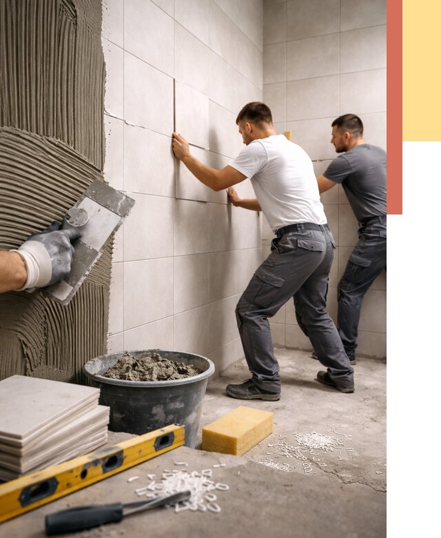 Укладка плитки на стены в Костомукше от 867 руб. — качественно и недорого | ОТДЕЛОЧНИК-Ктм