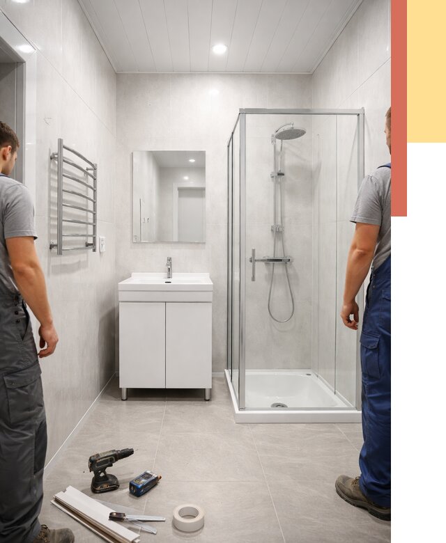 Отделка ванной комнаты панелями ПВХ в Костомукше от 4591 руб. за м2 | ОТДЕЛОЧНИК-Ктм