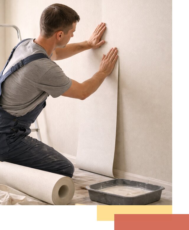 Поклейка флизелиновых обоев в Костомукше качественно и быстро