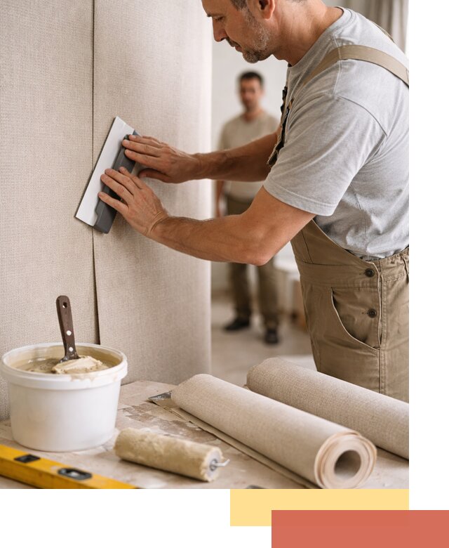 Поклейка текстильных обоев в Костомукше профессионально и аккуратно