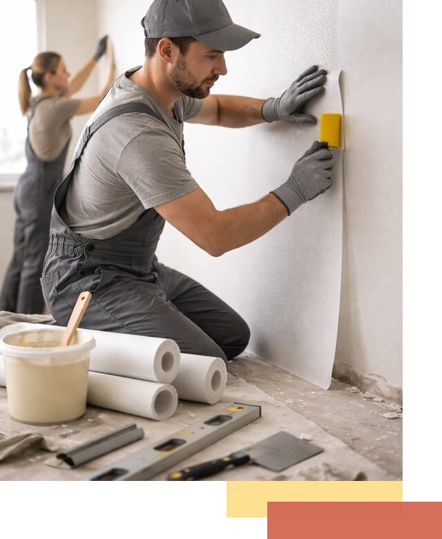 Поклейка стеклообоев профессионально в Костомукше