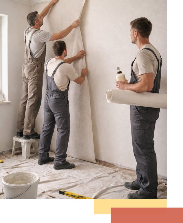 Оклейка стен обоями в Костомукше — качественно и профессионально