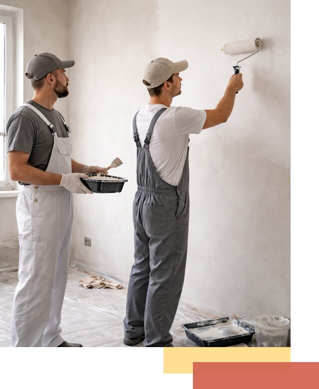 Покраска стен водоэмульсионной краской в Костомукше