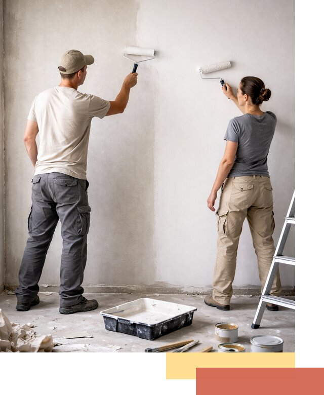 Окраска стен по стеклохолсту в Костомукше качественно и долговечно