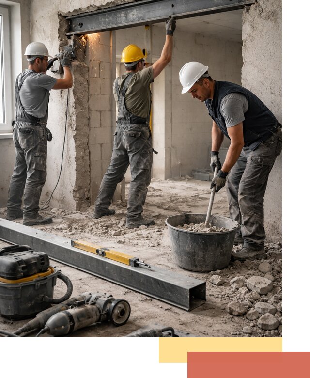 Создание проемов в стенах и несущих конструкциях в Костомукше