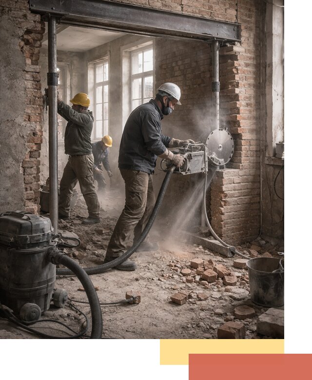 Прорезка проема в стене под дверной или оконный проем в Костомукше