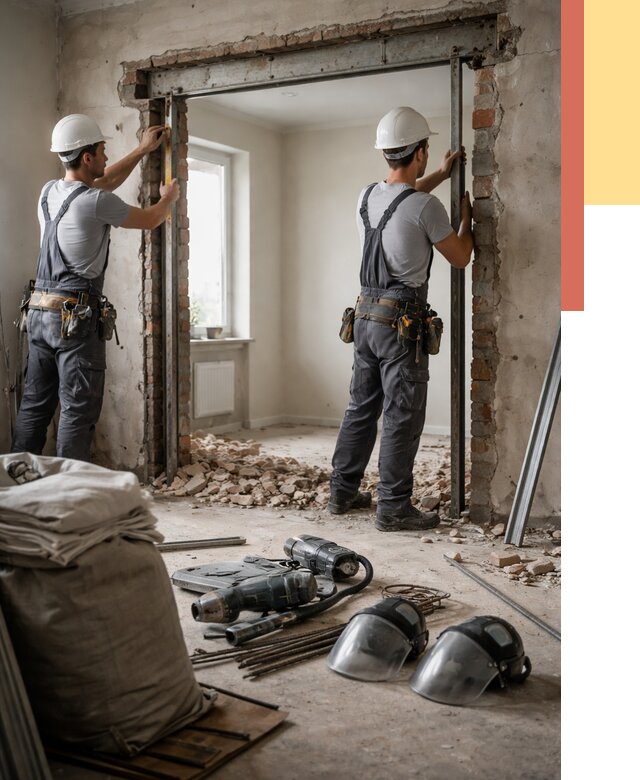 Расширение дверного проема в Костомукше от 12753 руб. под ключ | ОТДЕЛОЧНИК-Ктм