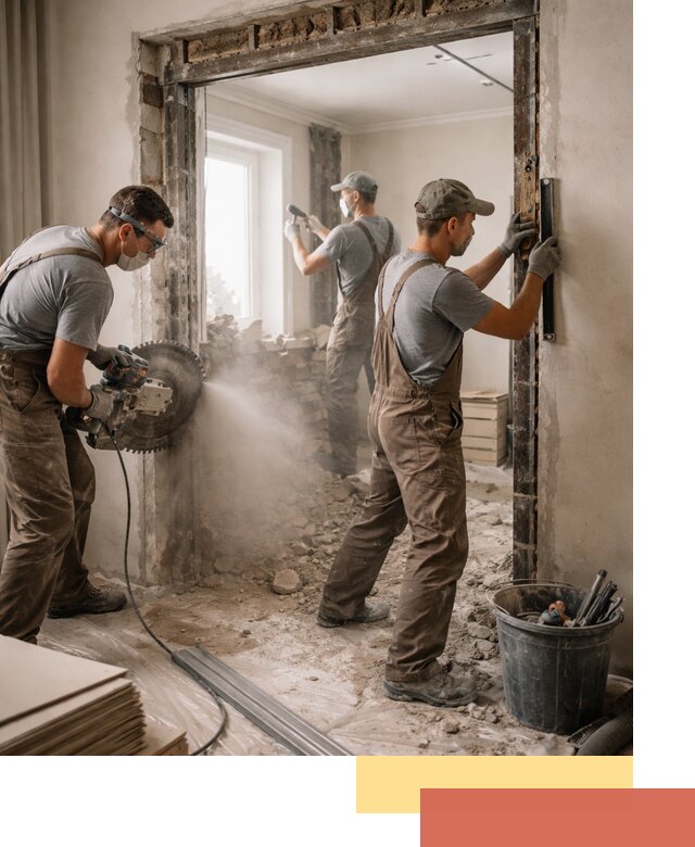 Расширение дверного проема под установку новой двери в Костомукше