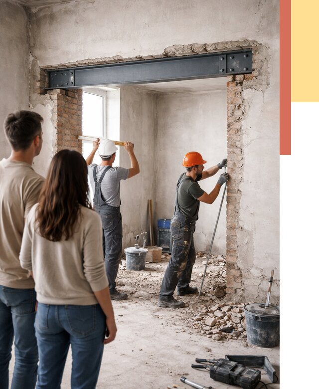 Усиление проема в стене в Костомукше от 9692 руб. — усиление дверного проема металлоконструкцией | ОТДЕЛОЧНИК-Ктм