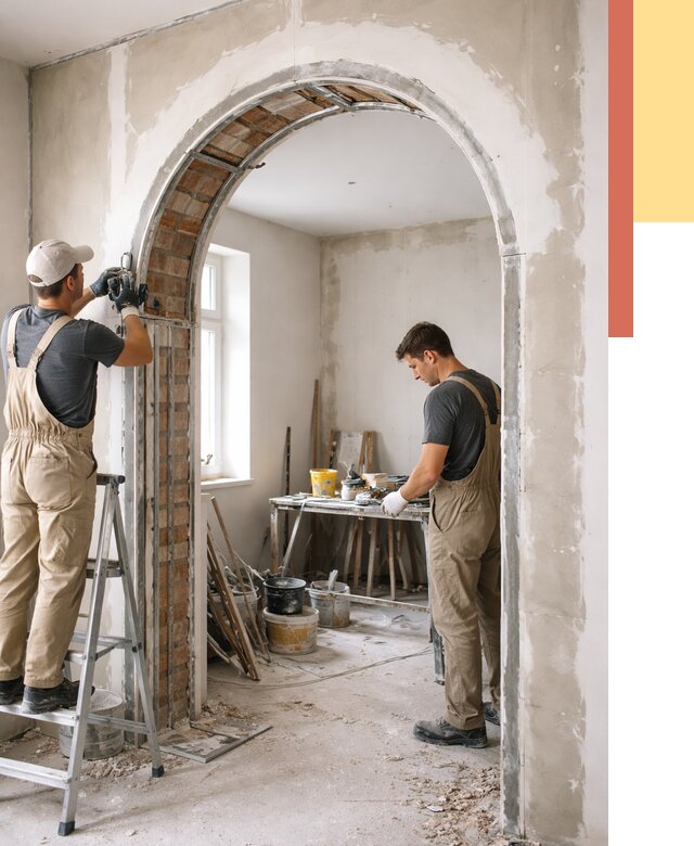 Устройство арочного проема в Костомукше от 9692 руб. под ключ — быстро и недорого | ОТДЕЛОЧНИК-Ктм