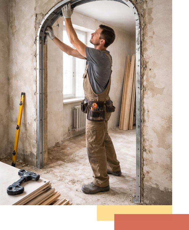 Устройство арочного проема в Костомукше под ключ