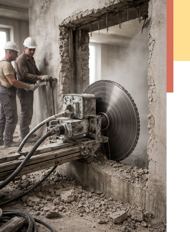 Алмазная резка проемов в Костомукше от 4591 руб. быстро и недорого | ОТДЕЛОЧНИК-Ктм