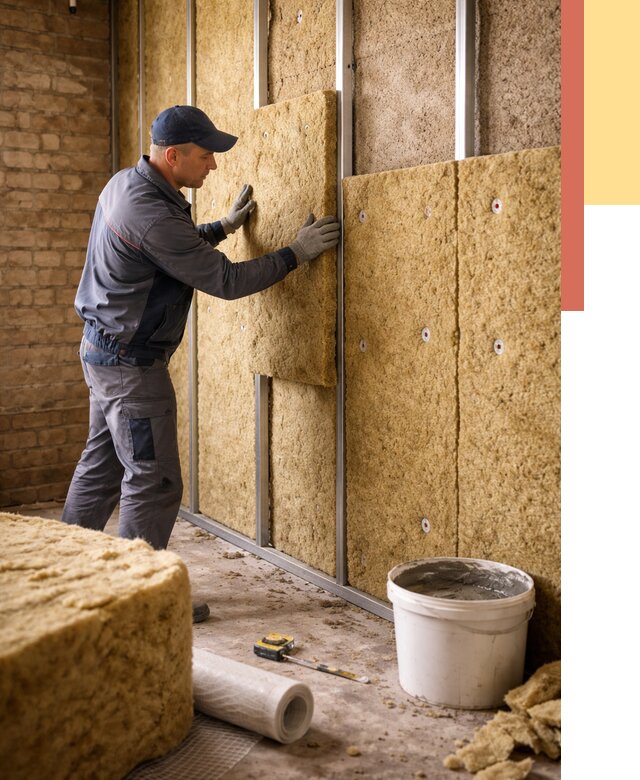 Утепление стен минватой в Костомукше от 1377 руб./м2 — недорого и быстро | ОТДЕЛОЧНИК-Ктм