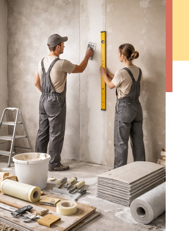 Отделка стен в Костомукше от 1530 руб/м² — недорого, быстро, под ключ | ОТДЕЛОЧНИК-Ктм