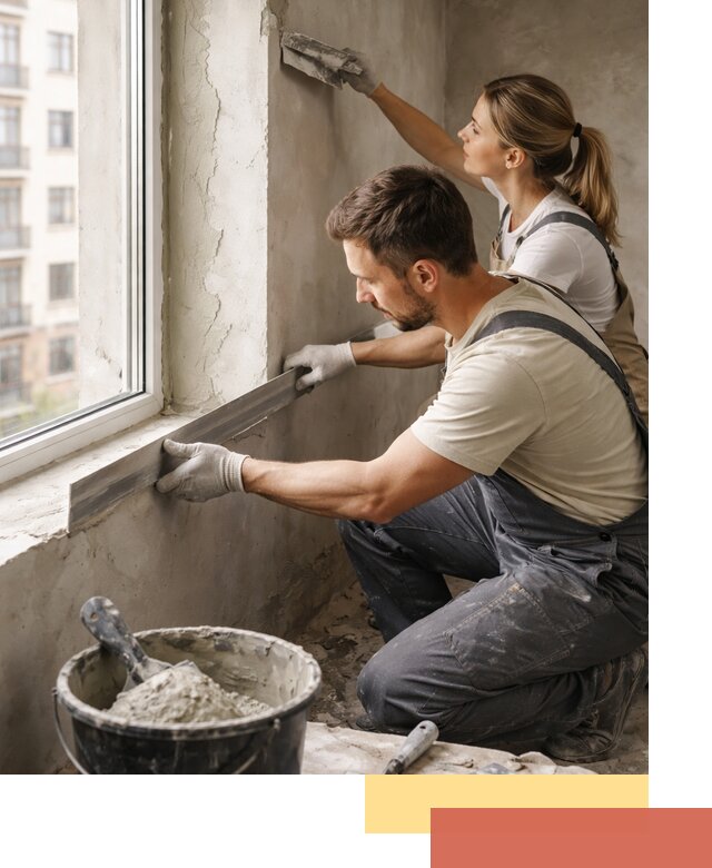 Штукатурка откосов дверей и окон профессионально в Костомукше