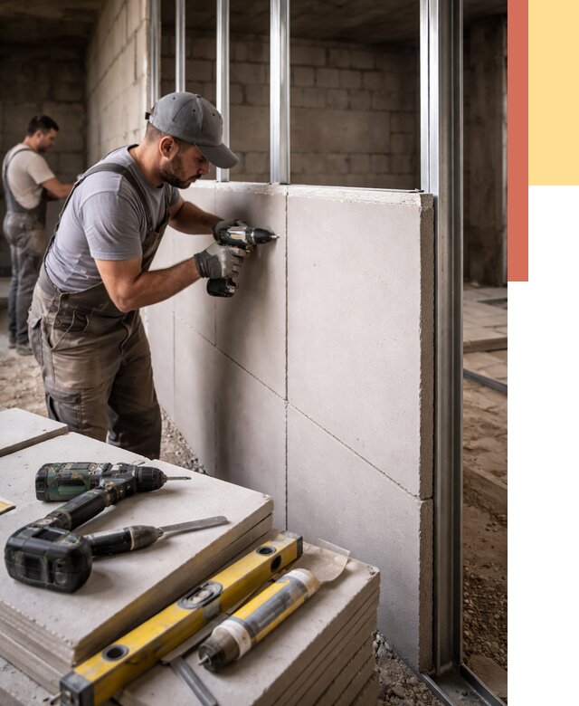 Кладка влагостойких перегородок ПГП в Костомукше от 1224 руб. под ключ | ОТДЕЛОЧНИК-Ктм