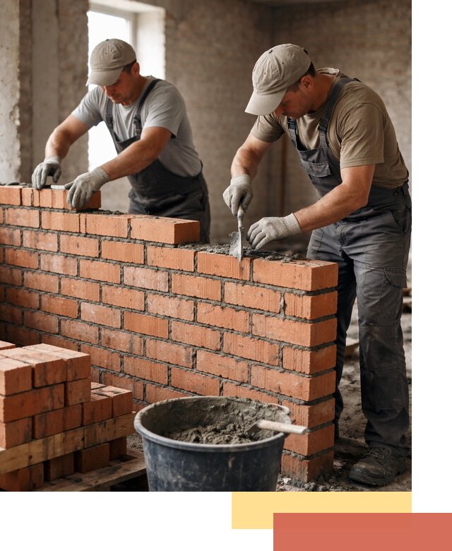 Кладка кирпичных перегородок под ключ в Костомукше