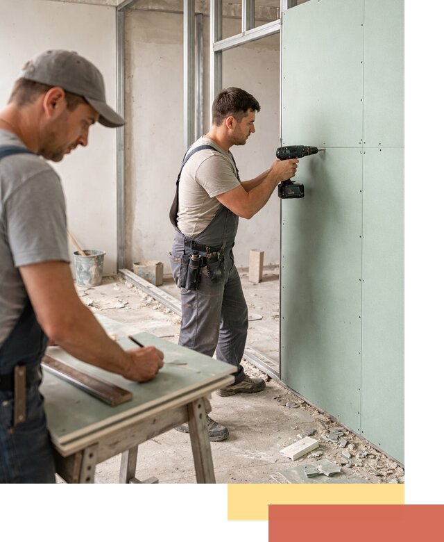 Перегородки из влагостойкого гипсокартона под ключ в Костомукше