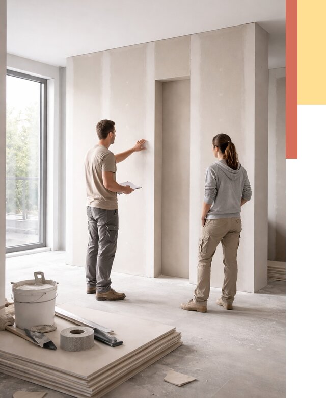 Зонирующая перегородка из гипсокартона в Костомукше от 2857 руб. под ключ | ОТДЕЛОЧНИК-Ктм