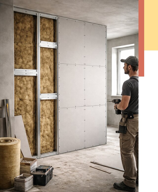 Усиленная перегородка под навеску в Костомукше от 13059 руб. — монтаж под ключ | ОТДЕЛОЧНИК-Ктм