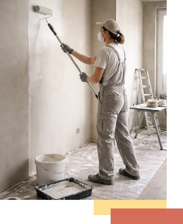 Покраска перегородок из гипсокартона в Костомукше качественно и недорого