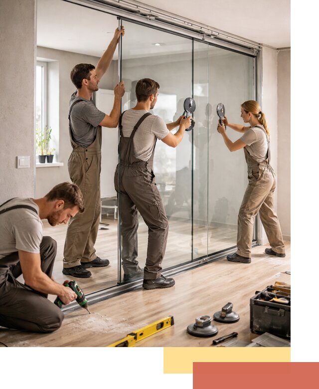 Изготовление стеклянных перегородок на заказ в Костомукше