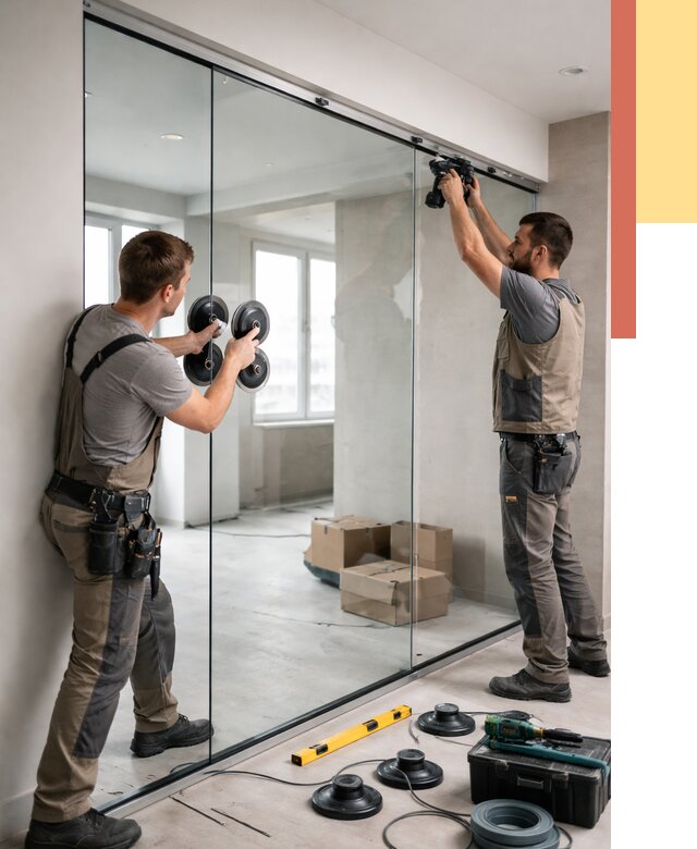 Монтаж стеклянных перегородок в Костомукше от 6631 руб. | ОТДЕЛОЧНИК-Ктм