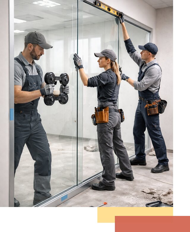 Профессиональный монтаж стеклянных перегородок в Костомукше